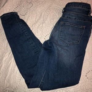High waisted medium wash jeans